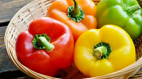 تصویر 1 از فلفل دلمه رنگی سبد فصلی تنوع شاداب روزمره